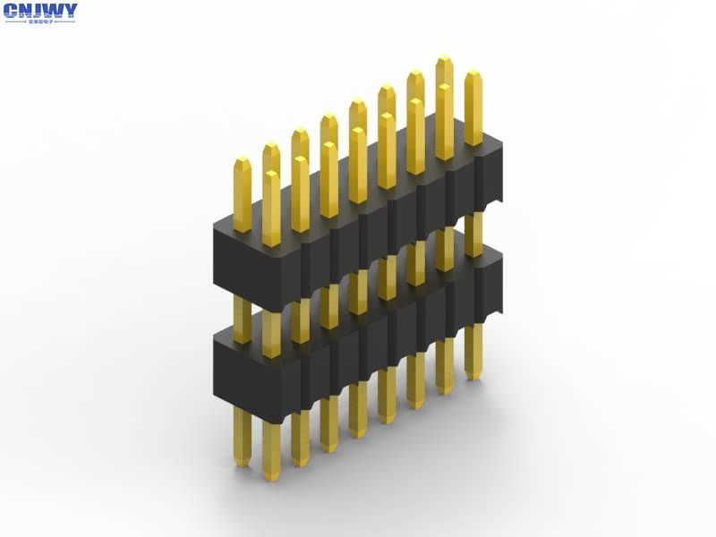 Universal 1.27 Pitch Pin Header, Square 40 Pin Header Connector 500 V Cưỡng lại điện áp