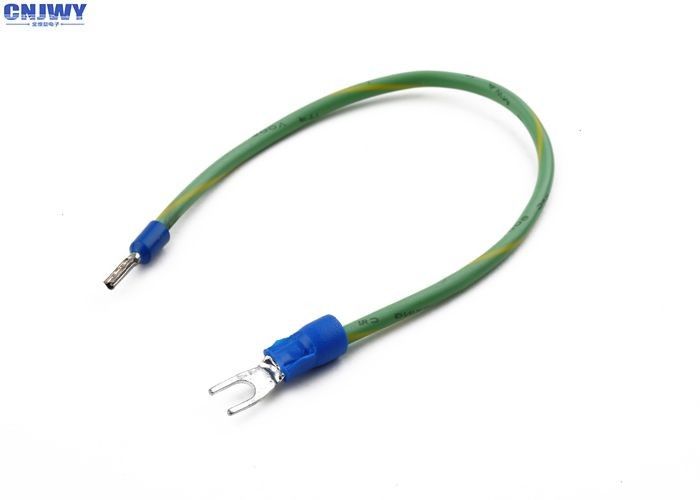 Vàng kết nối tùy chỉnh dây chuyền dây chuyền màu xanh lá cây / vàng với Spade Terminal