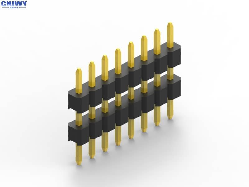 Đơn hàng đầu dây chuyền pin nam 2.0 mm PitchBlack PA6T cách nhiệt nhựa kép