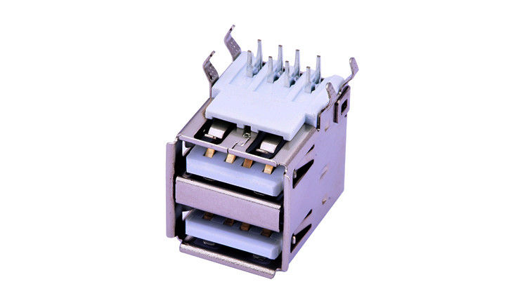 Các kết nối đầu vào đầu ra cơ sở kép 90 độ màu trắng lõi cao su đồng loại chảo chèn