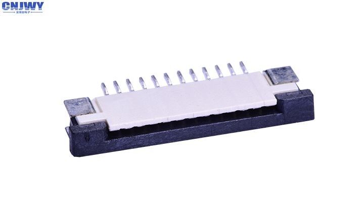 Kết nối cáp FPC ngang 1mm Pitch Height 2.46 MM Beige Tin Plating