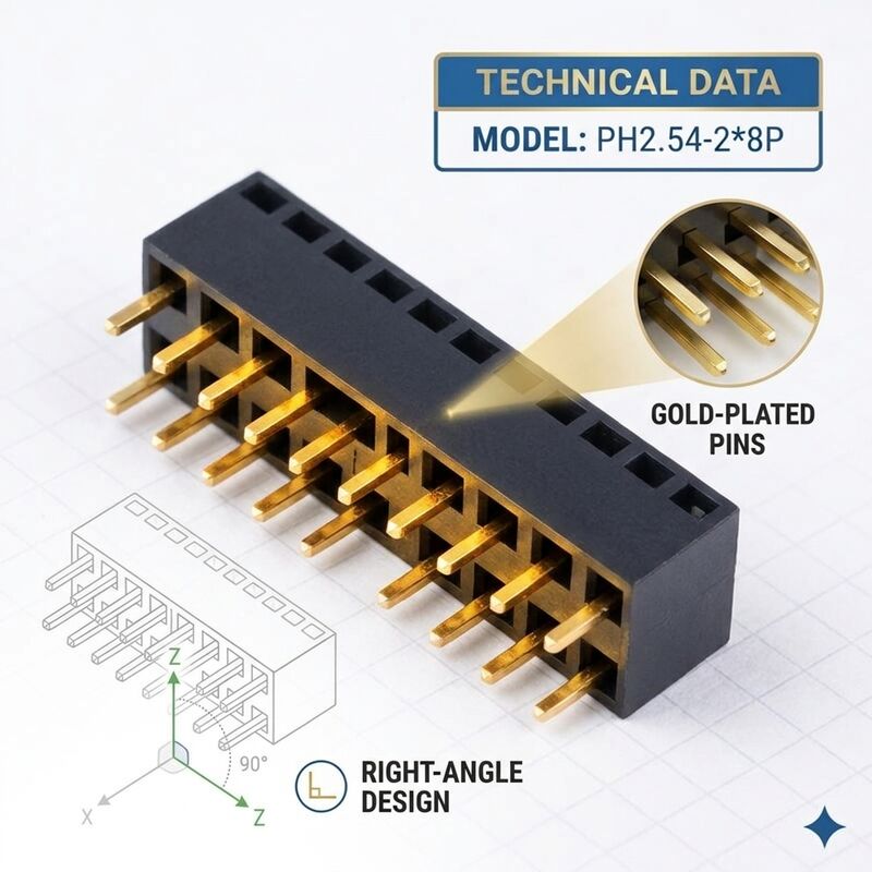 Đầu nối female header SMT hàng đơn chân cắm 1.27mm, cấu hình thấp, cuộn băng, ổ cắm PCB