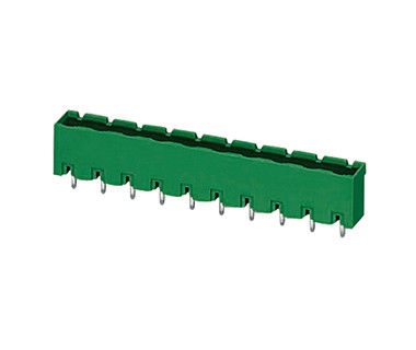Green Terminal Block Connector Pluggable 1 * 13P PA66 SN DIP Plated Wafer H15.9mm