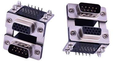 Phụ nữ D Sub Connector 9PIN Public Seat Combination Type Insulation Resistance