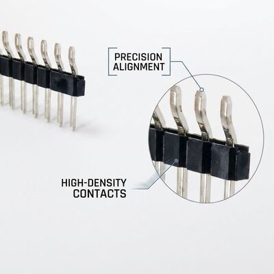 Đầu nối chân cắm tròn đực 2.54mm, chân tiếp xúc gia công chính xác, hàng đôi cho PCB