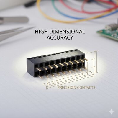 Đầu nối Header Cái SMD Góc Vuông 1.27MM Pitch Siêu Mỏng Thiết Kế PCB Mạ Vàng