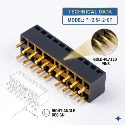Đầu nối female header SMT hàng đơn chân cắm 1.27mm, cấu hình thấp, cuộn băng, ổ cắm PCB