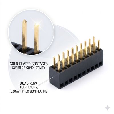 0,8mm Pitch Fine Pitch Gác lửng Đầu nối nữ tiêu đề Hàng kép Ổ cắm PCB xếp chồng 2x30P